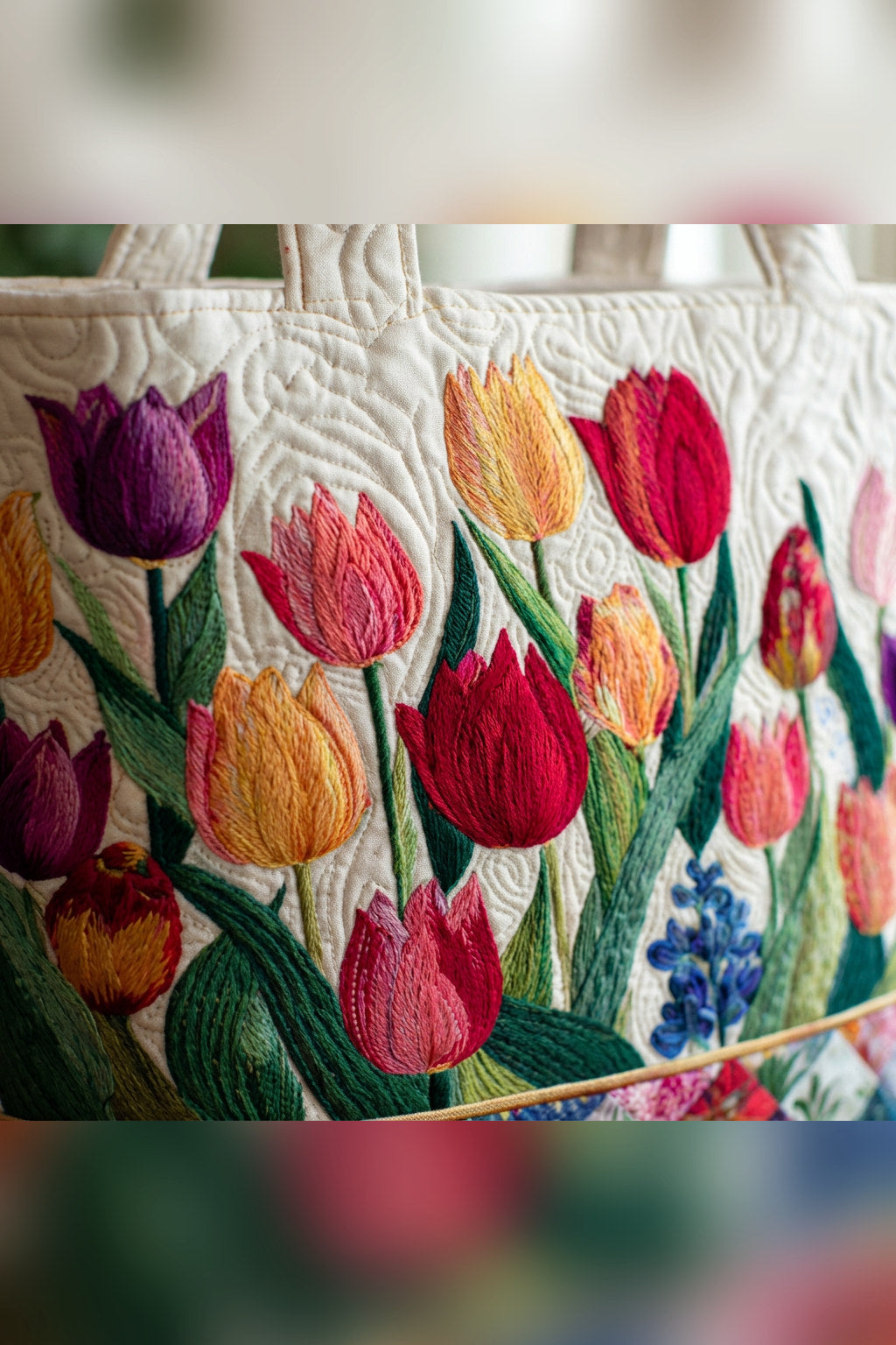 Tulipán — Bolso acolchado de tela — vista 2