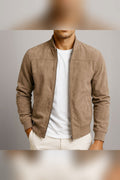 Chaqueta de ante en marrón
