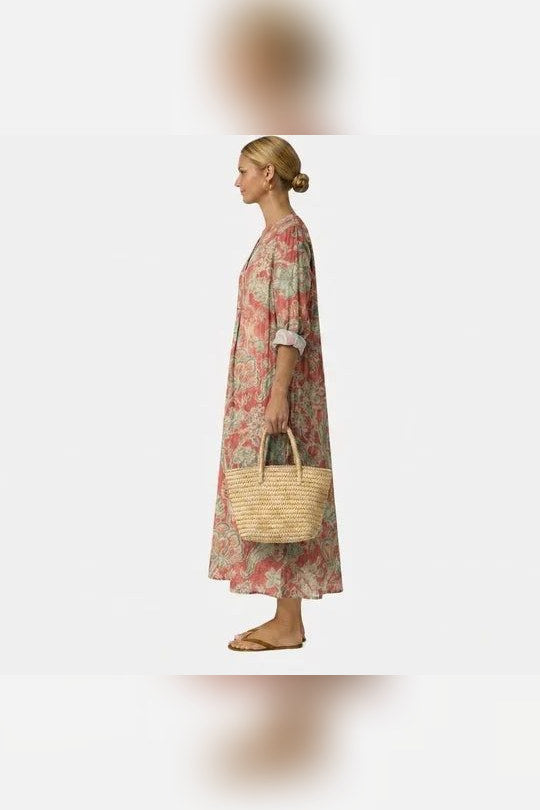 Vestido midi de flores