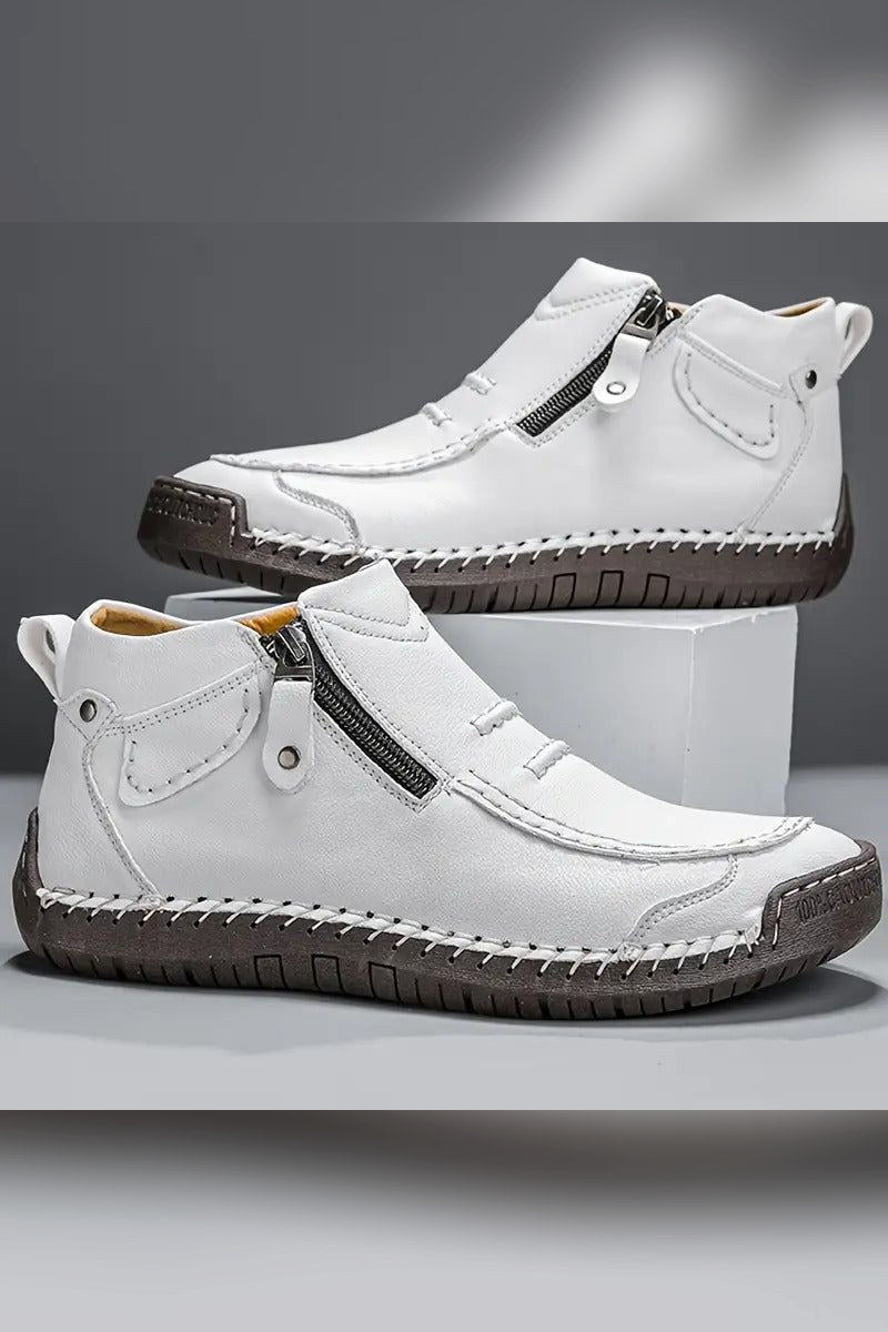 Zapato ergonómico sin cordones en blanco