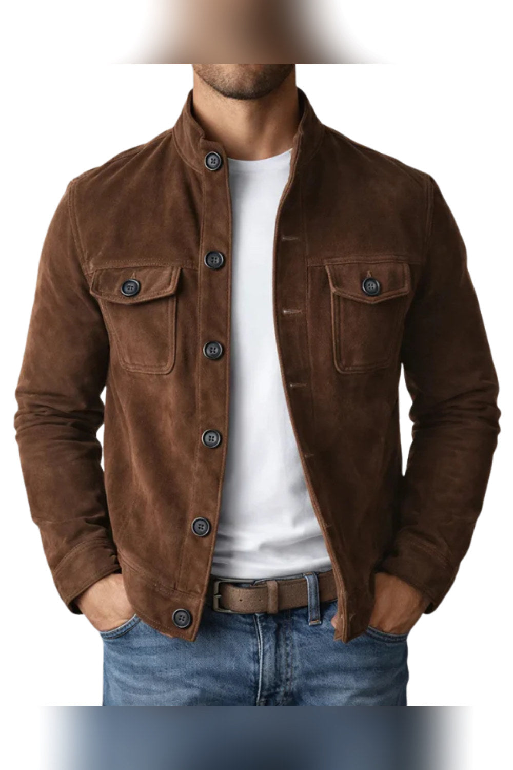 Bomber de ante con cuello elástico