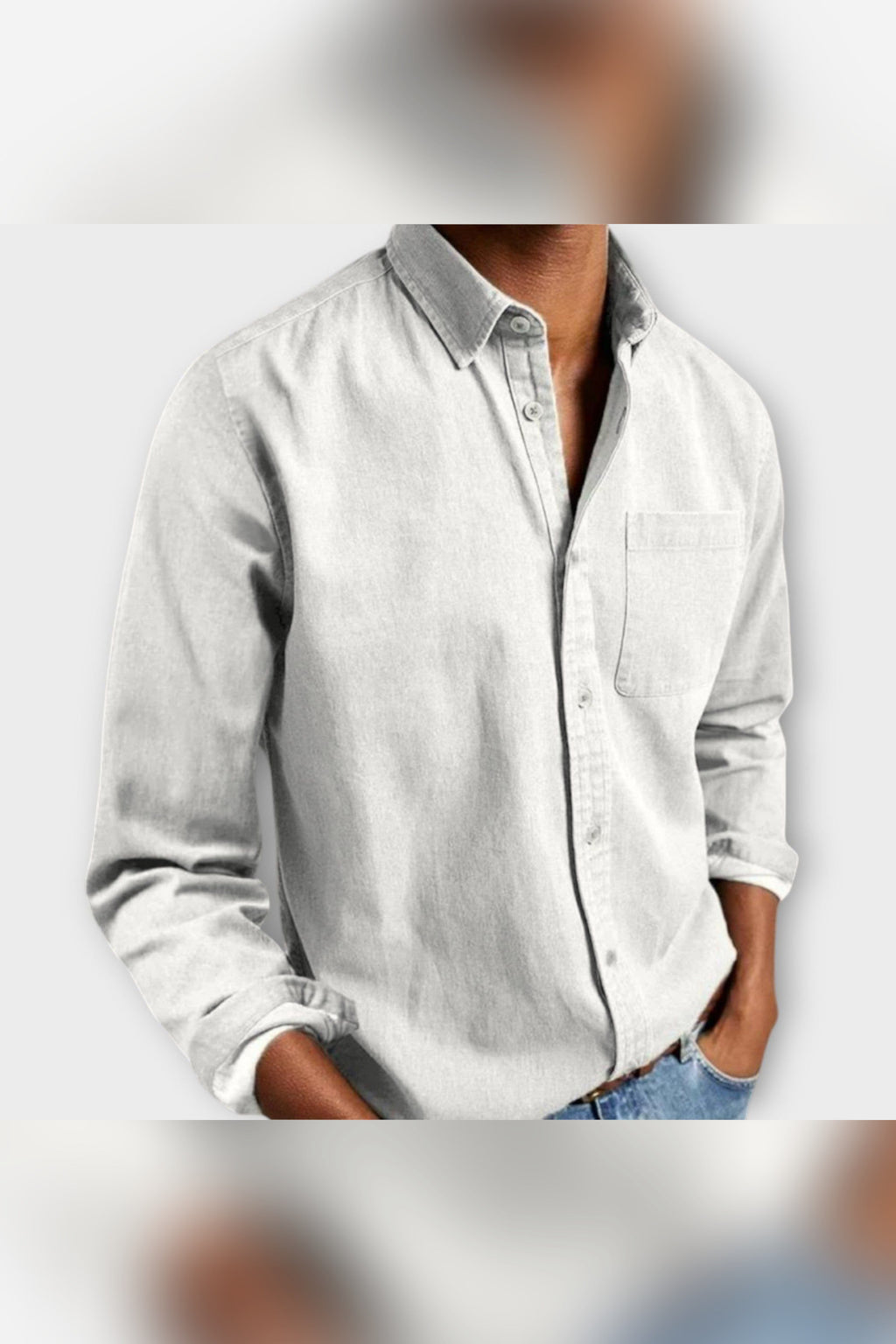 Camisa artesanal en blanco