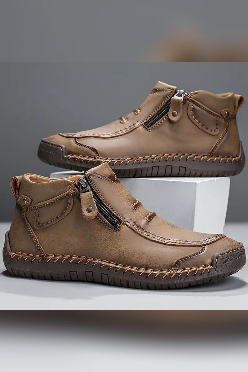 Zapato ergonómico sin cordones en caqui