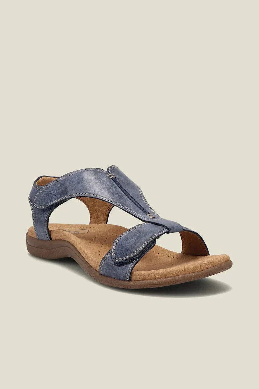 Sandalia ortopédica de velcro en azul