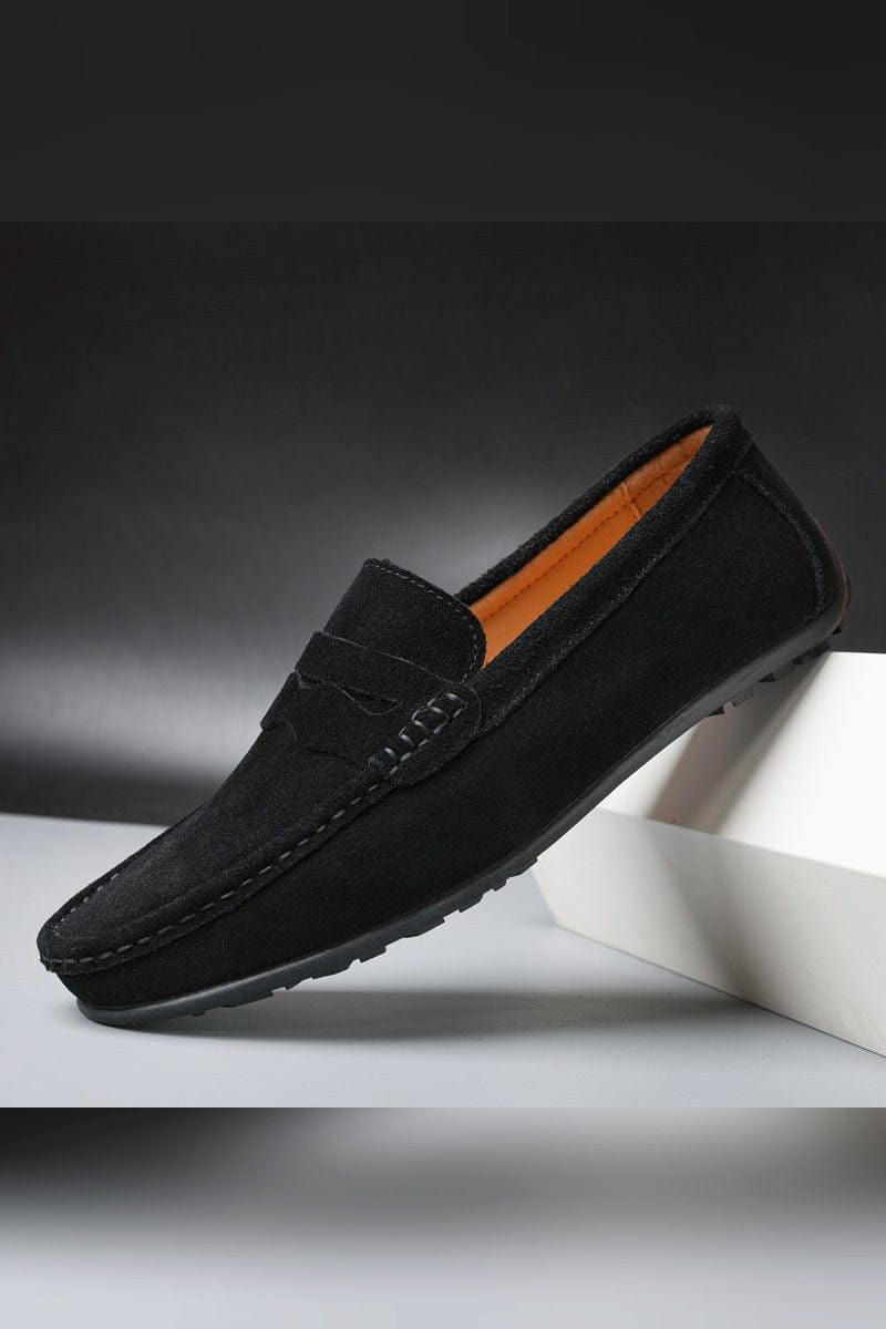 Mocasín con hebilla en negro