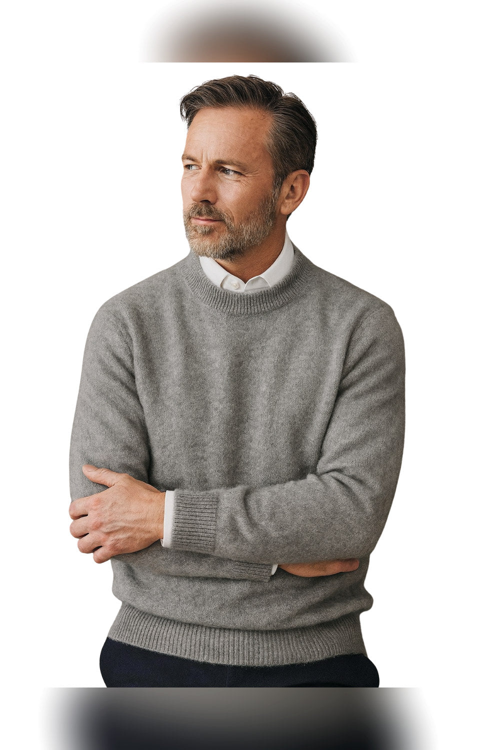 Jersey de cachemira en gris