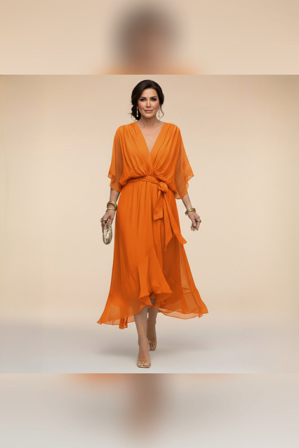 Irene — Vestido midi con cintura ajustable — vista 8
