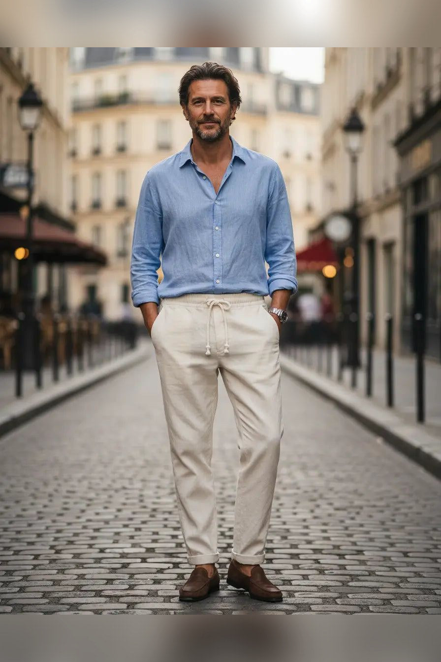 Pantalón de lino de vestir
