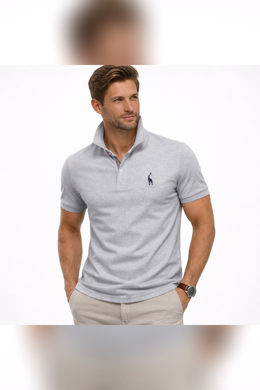Polo de verano en gris claro
