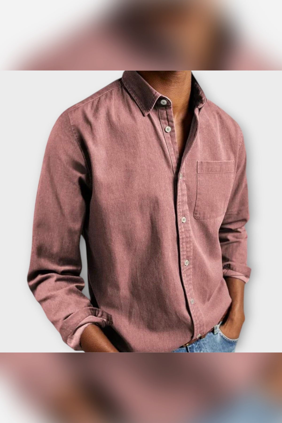 Camisa artesanal en rosa