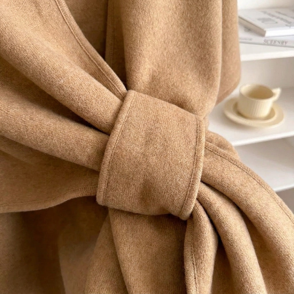 Poncho-chal largo en camel