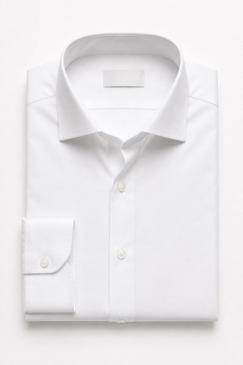 Camisa de popelín elástico en blanco