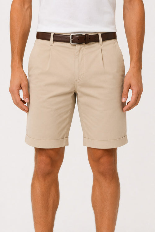 Bermuda chino de algodón en beige