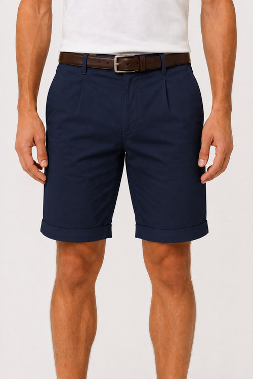 Bermuda chino de algodón en marino